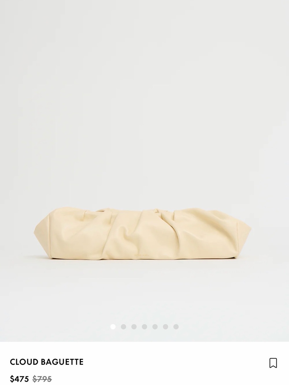 Mansur Gavriel Cloud Baguette Clutch - Ivory